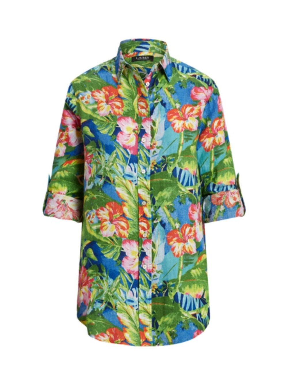 Lauren Ralph Loren Floral Linen Shirt Size-Medium